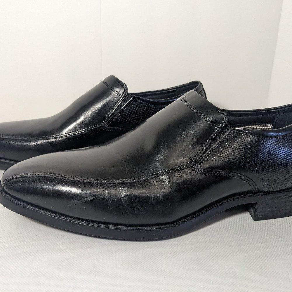 NEW- Men's Size 8.5M Section X Leather Dress Shoes Slip-on (892SX0005) Black
